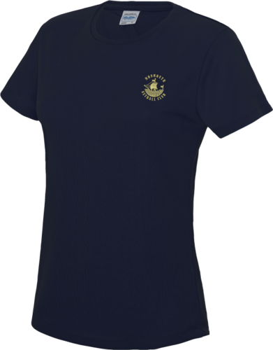 Monmouth Netball Club Women's Navy Tech T-Shirt
