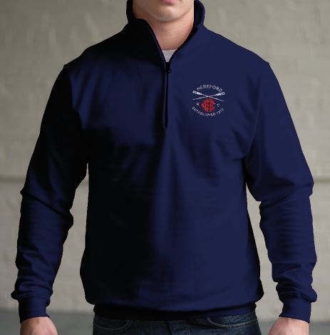 Hereford RC Navy 1/4 Zip Sweatshirt
