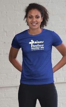 Staines Strollers Women's Royal Blue Tech T-Shirt