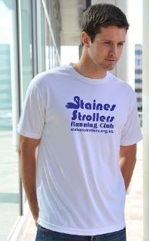 Staines Strollers Men's White Tech T-Shirt