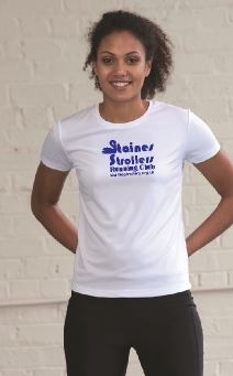 Staines Strollers Women's White Tech T-Shirt