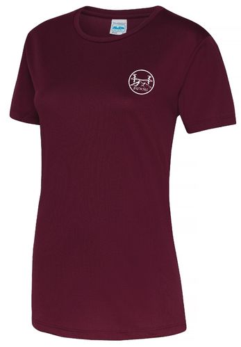 BUWMS Women's Burgundy Tech T-Shirt