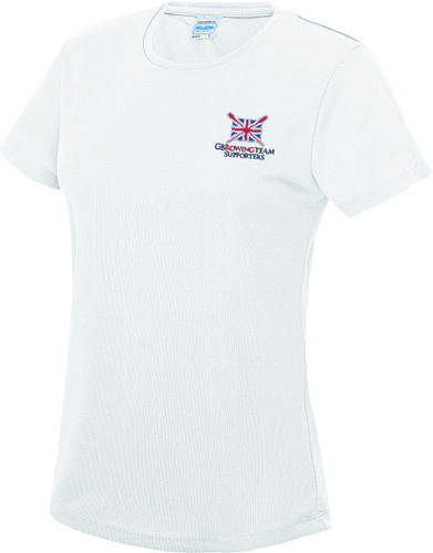 GB Rowing Team Supporters Women's White Tech T-Shirt
