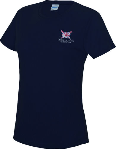 GB Rowing Team Supporters Women's Navy Tech T-Shirt