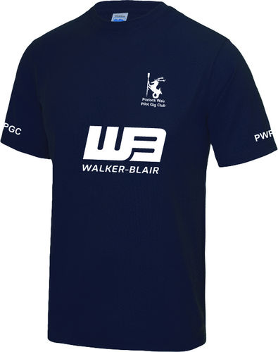 Porlock Weir PGC Men's Navy WB Tech T-Shirt