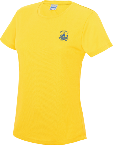 Monmouth Netball Club Kids' Yellow Tech T-shirt
